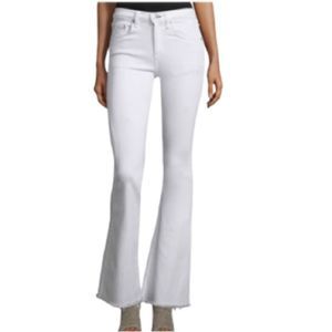 HOST PIC NEW Rag & Bone Bright White Raw Hem Flare Jeans Size 27